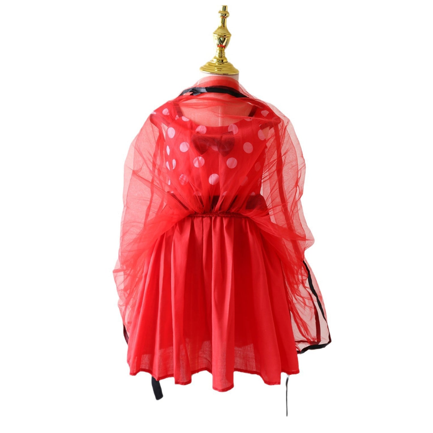 Children's Bubble Skirt Cute Polka Dot Bow Performance Children's Dress