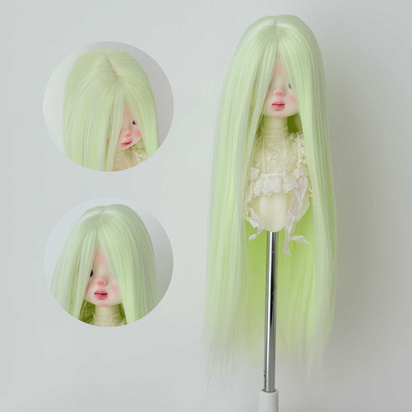 Points Soft Silk Long Straight Hair Cover Bangs Cos Wig