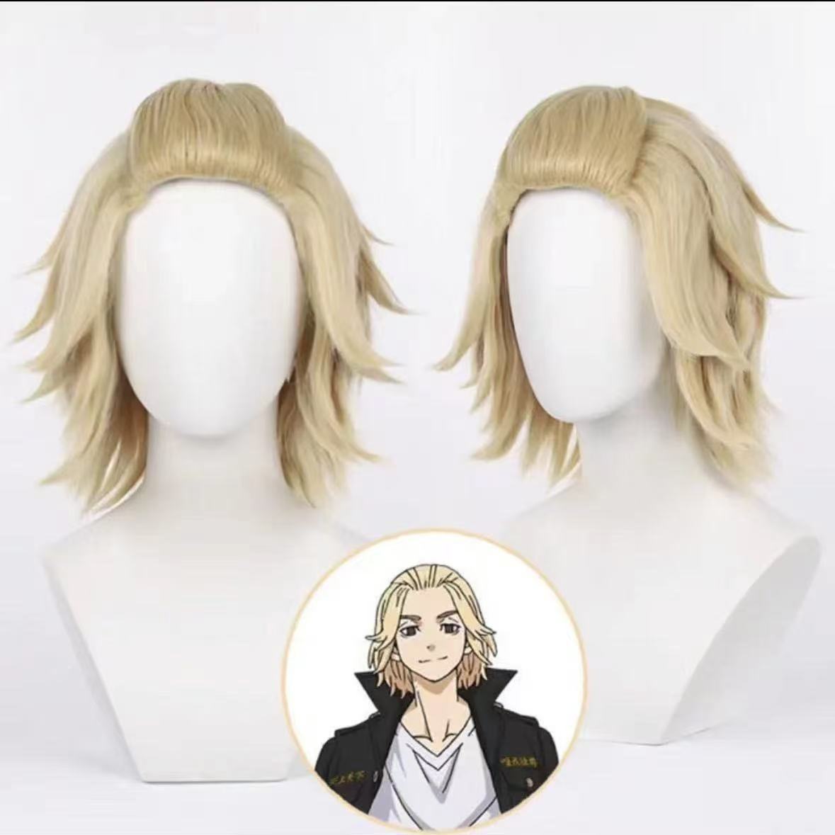 Tokyo Ji Avengers Light Golden Short Hair Big Cos Wig