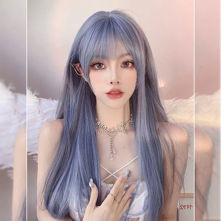 Women's Sweetheart Short Hair Mid-length Korean Style Artificial Daily Full Top Cos Wig