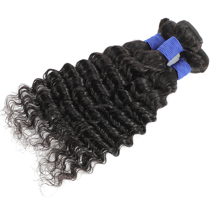 Comfortable Attractive Human Natural Color Weft Real Hair Wig