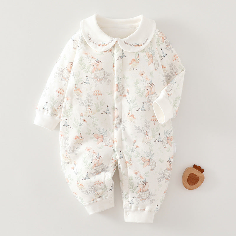 Children's Class Quilted Jumpsuit Boneless Born Cotton Thin Padded Clothes Anyang Jumpsuit, Climbing Suit