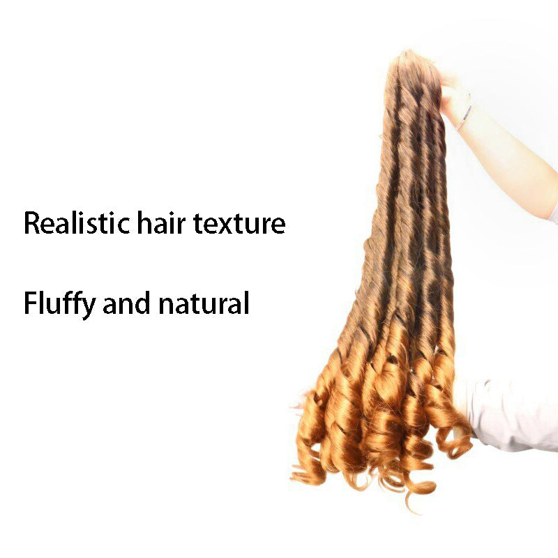 Unique African Crochet Dreadlocks French Style Wig Long Curls
