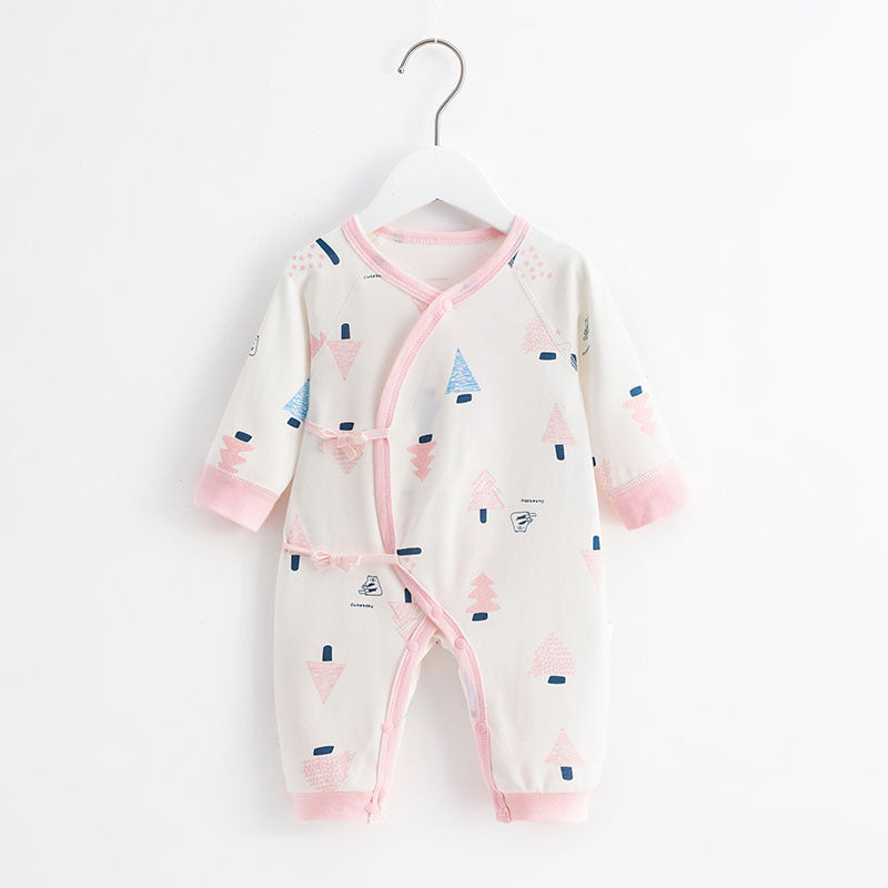 Rompers Born Boneless Cotton Closed Bellyband Crawling Jumpsuit, Climbing Suit