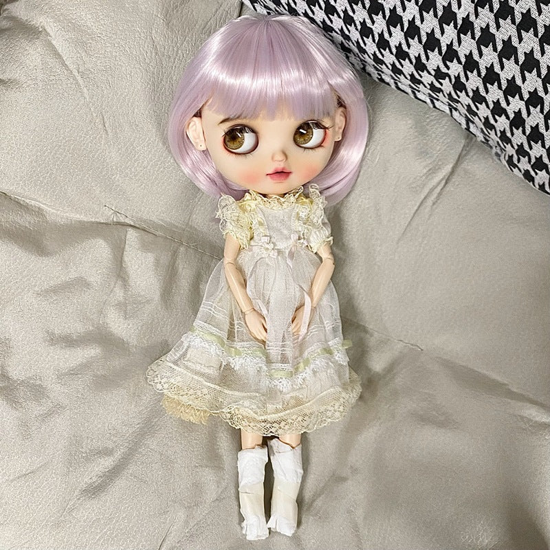 Blythe Soft Silk Bangs Head Style Plaits Cos Wig