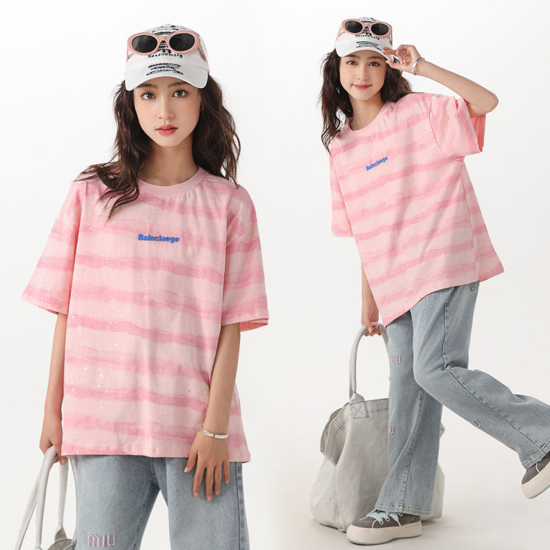 Loose Large Size Cotton Shirt Youth Clothes Western Children's T-shirt