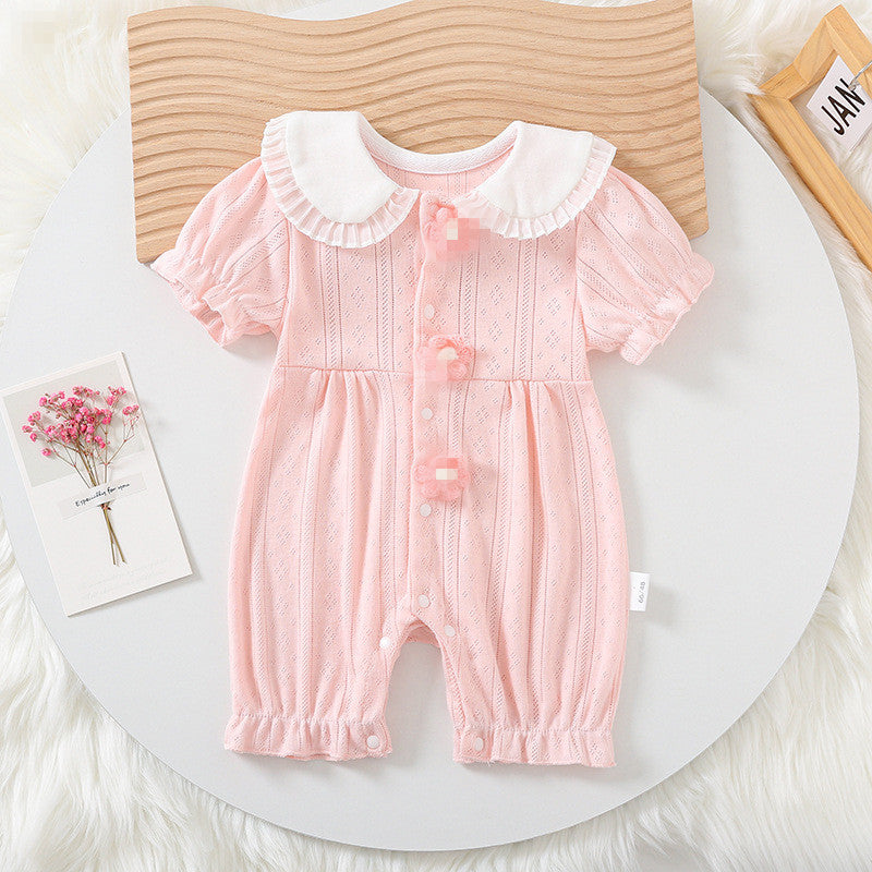 Summer Wear Western Style Short Sleeve Rompers Princess Super Cute Jumpsuit, Climbing Suit