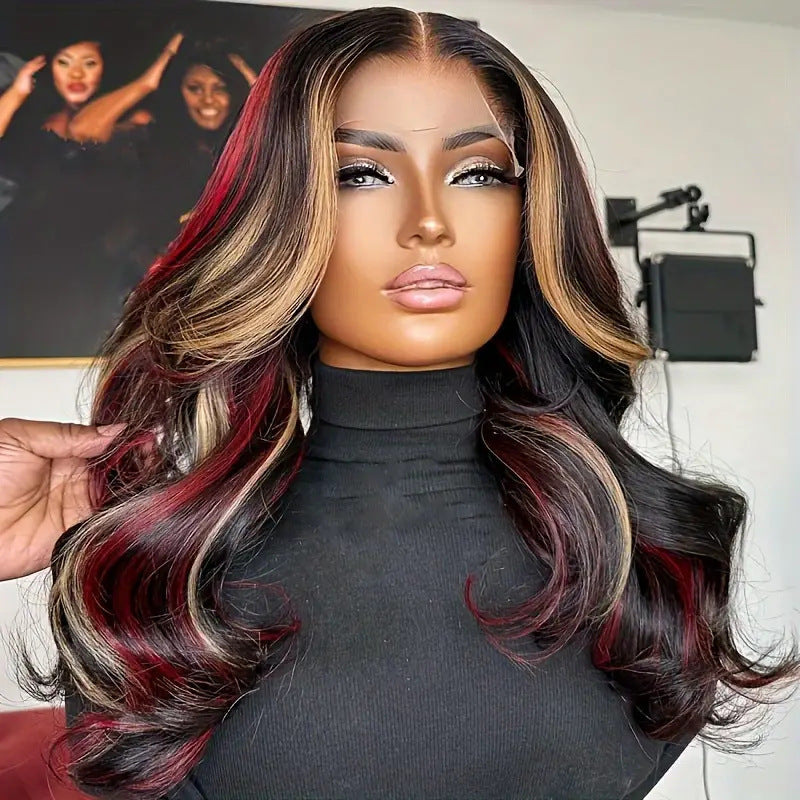 Pretty Lace Front Blonde Synthetic Wavy Wig Long Curls