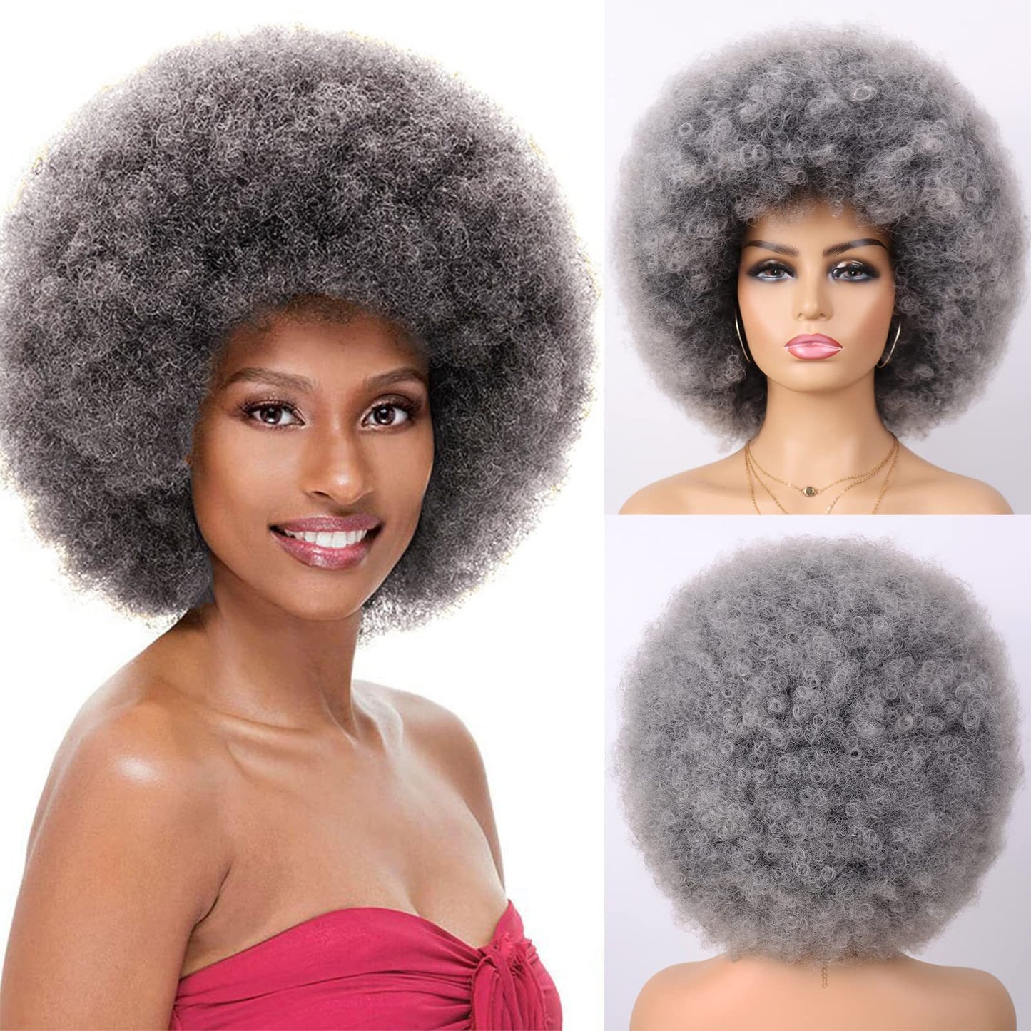 African Afro Micro Volume Chemical Fiber Role Play Performance Wig Short Curly Hair