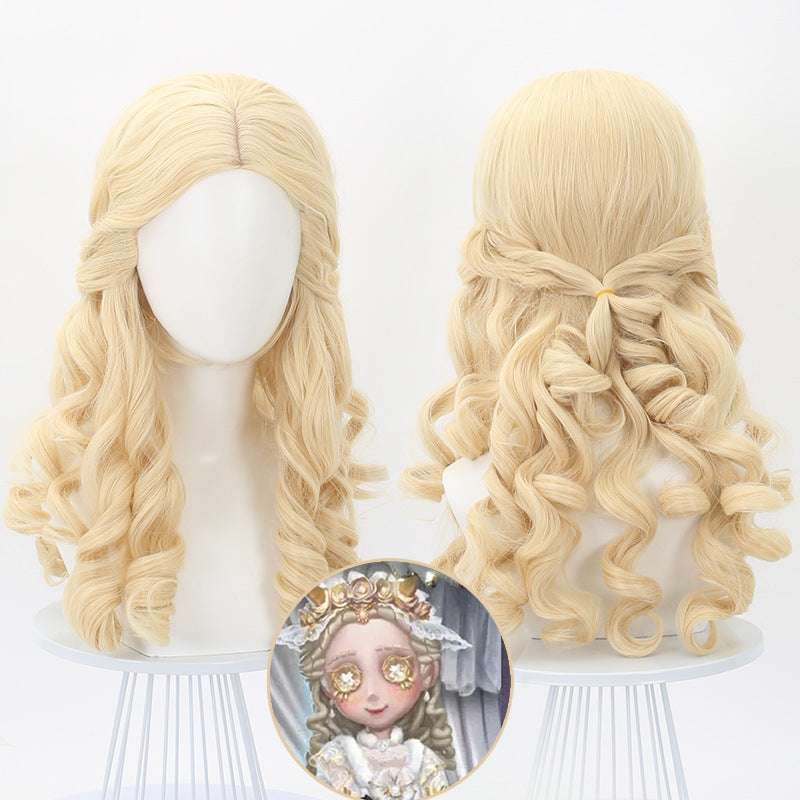 Cardamom Little Evil Source Long Three-dimensional Roman Curly Cos Wig