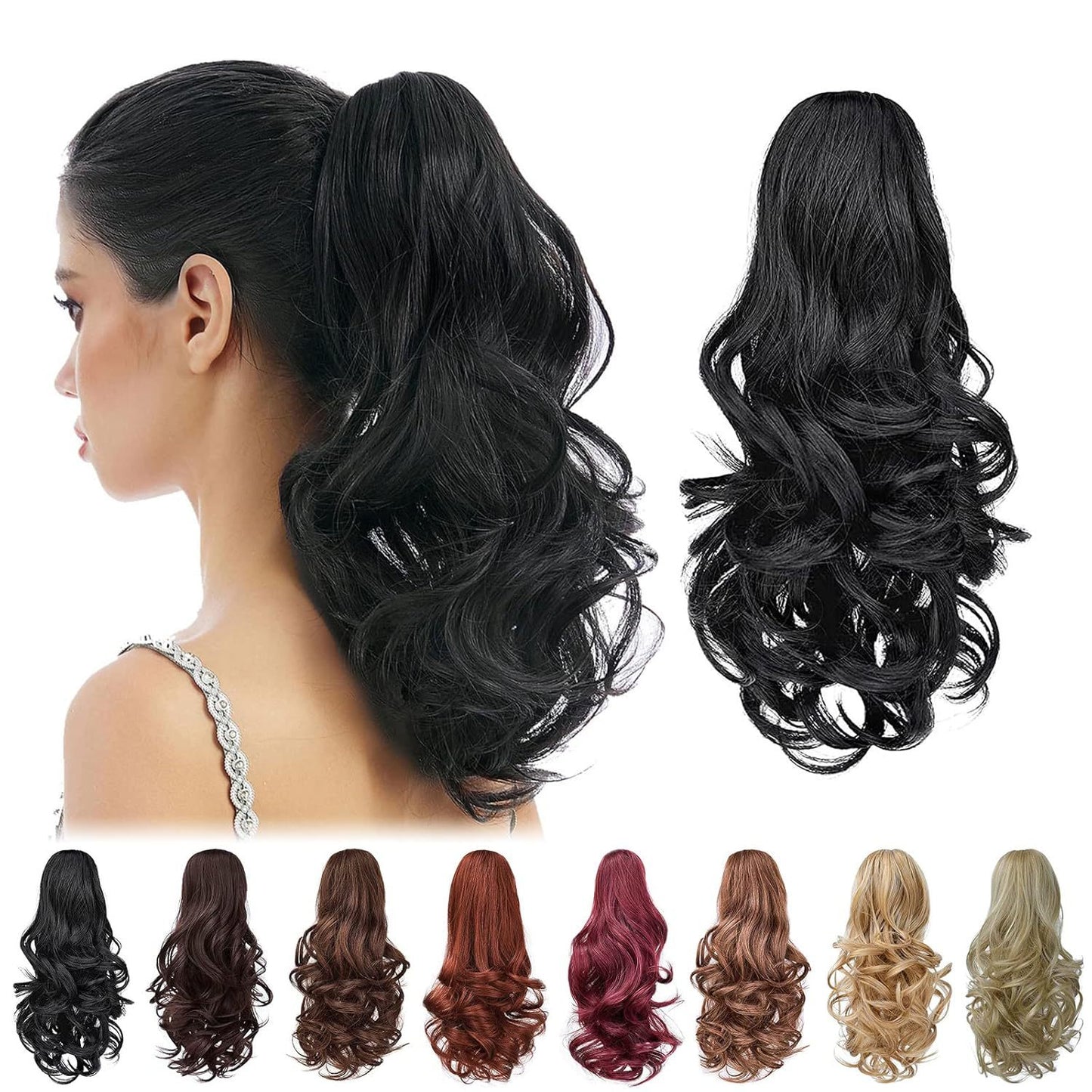 Women's Short Fiber Big Hair Claws For Wig Ponytail