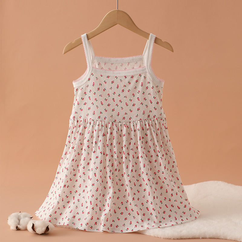 Pure Cotton Class Sweet Skirt Breathable Children's Dress