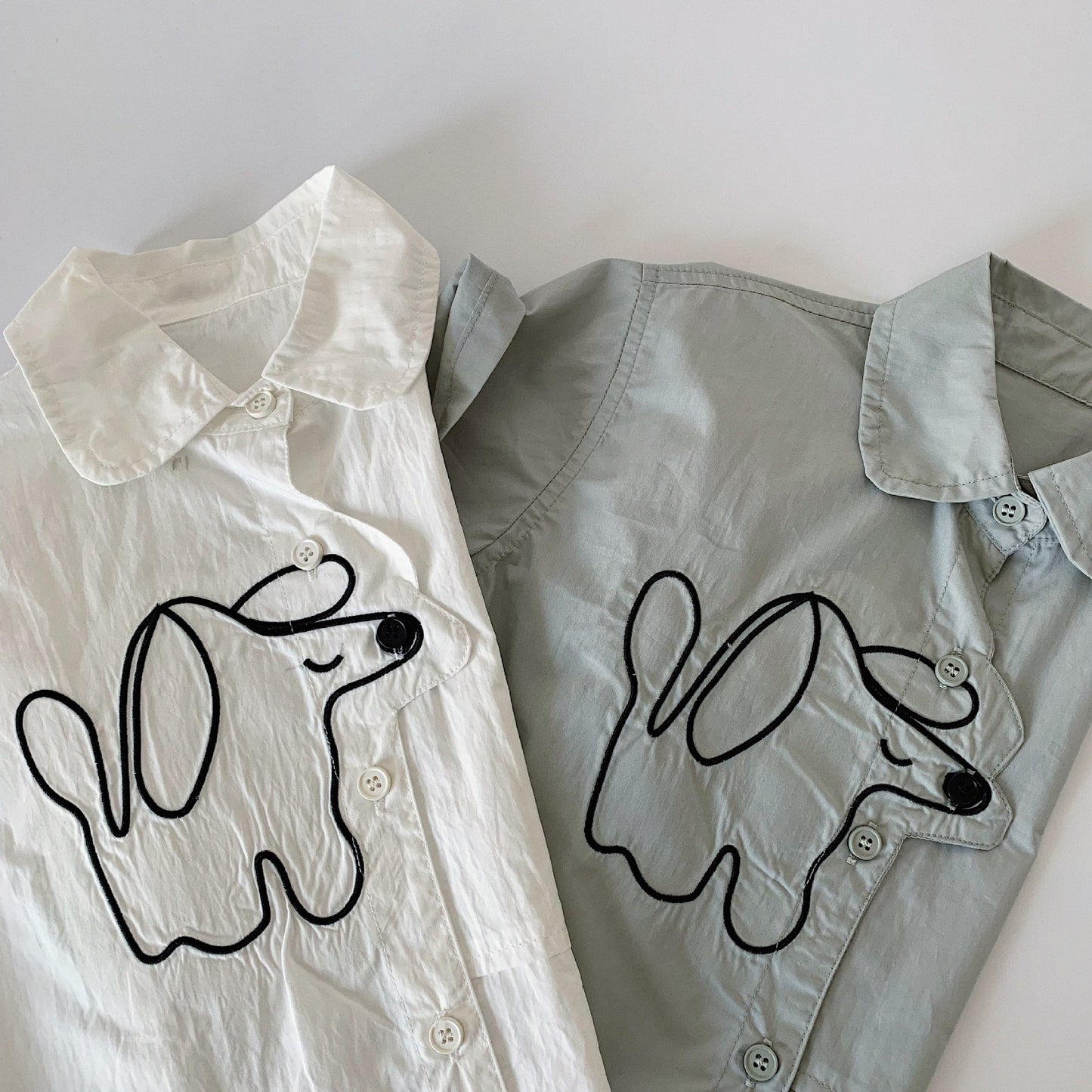 Children's Sleeve Summer Embroidered Puppy Fashionable Clothing Children's Shirt