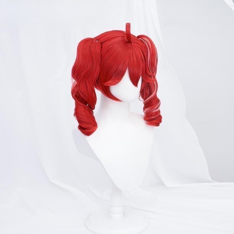 Stress Hypnotist Accented Red Suspender Pants Suit Cos Wig