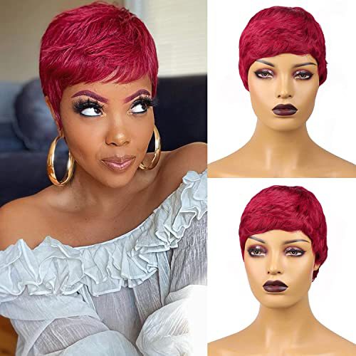Cool Full Mechanism Human Elf Short Real Hair Wig