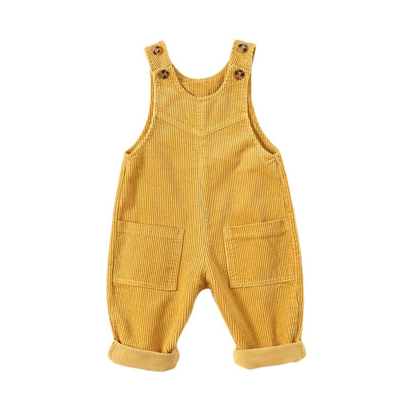 Children's Clothing Korean Trendy Suspender Year-old Corduroy Children's Pants
