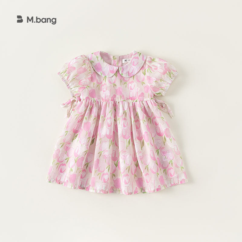 Children's Clothing Princess Summer Pink Floral Little Children's Dress