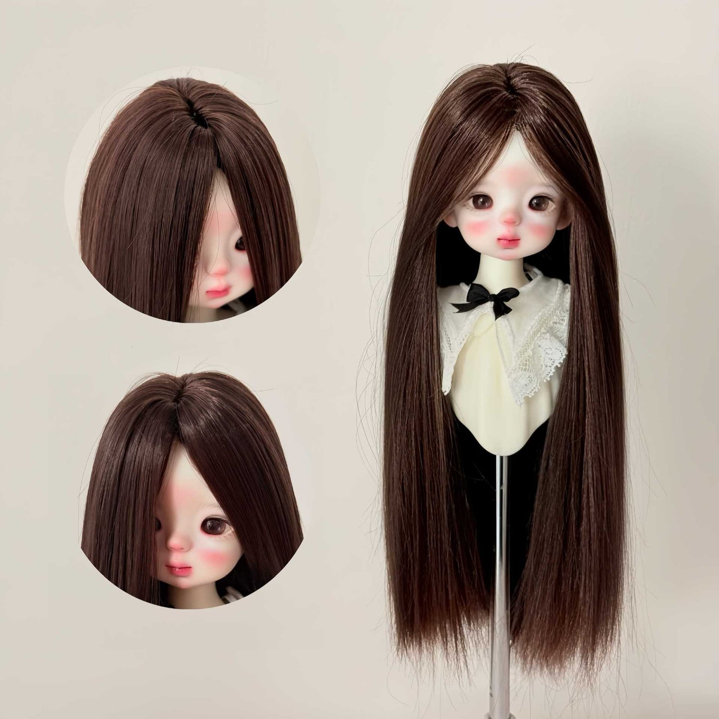 Silk Hair Embryo Long Straight Bangs Cos Wig