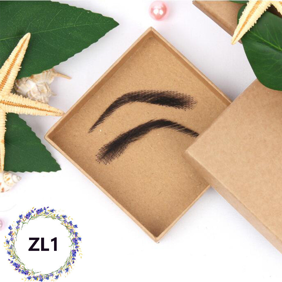 Human Simulation Fake Eyebrows Hand Woven Lace Invisible Natural Real Hair Wig