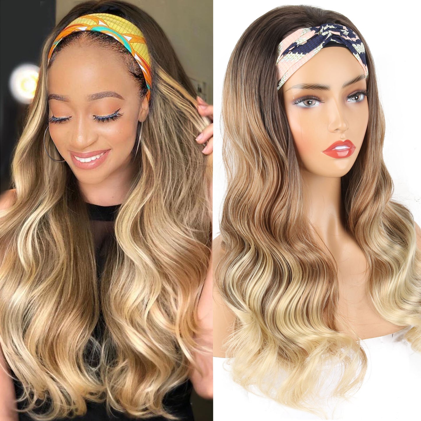 Ice Silk Band Big Wave Long Chemical Wig Short Curly Hair