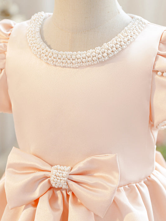 Children's Princess Western Style Little Flower Champagne Birthday Party Children's Dress