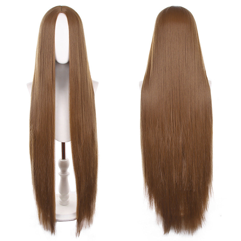 Mid-length Universal Long Straight Scalp Style Cos Wig