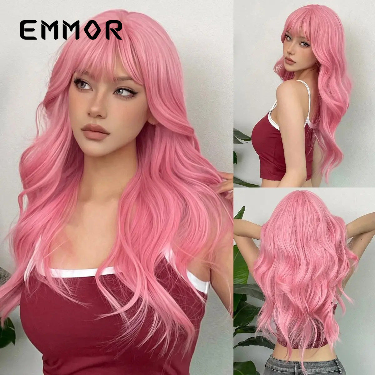 Tea Brown Big Wave Curly Full Wig Long Curls