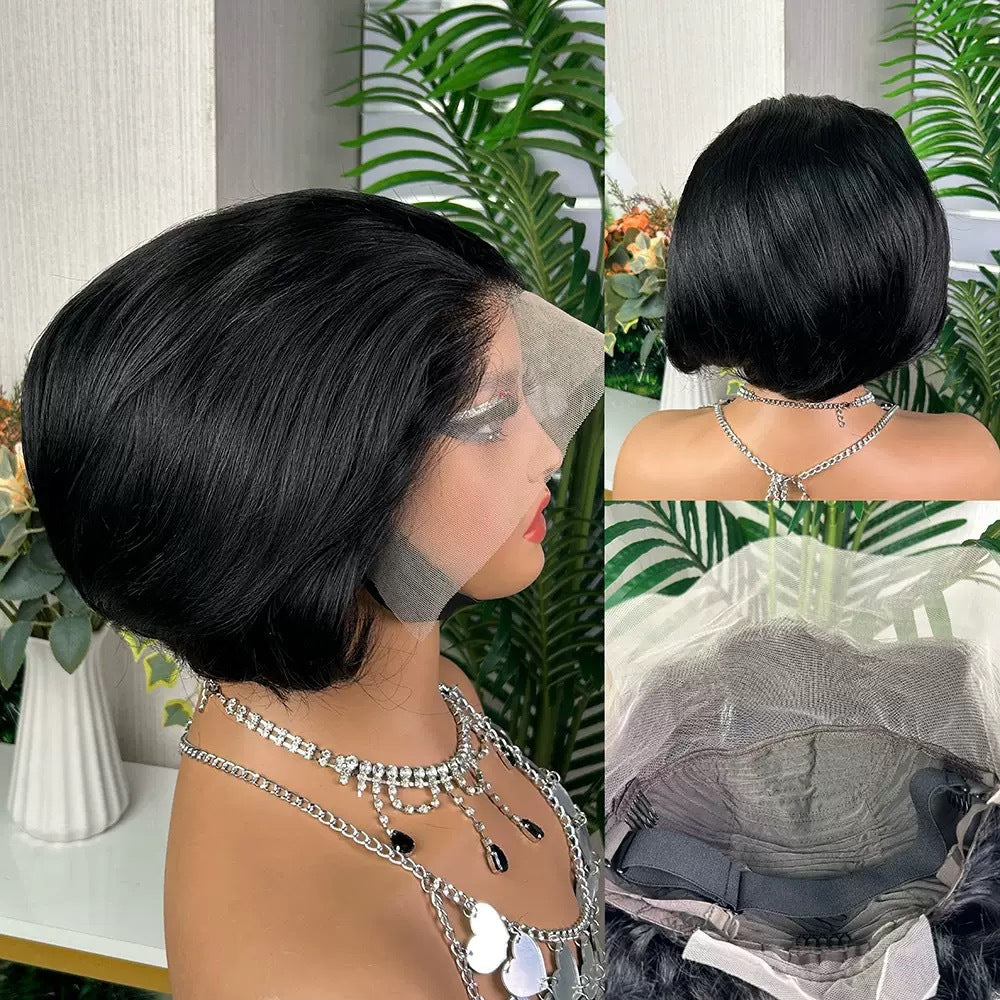 Classy Pretty Slouchy Human Wigs Hood Wig Short Curly Hair
