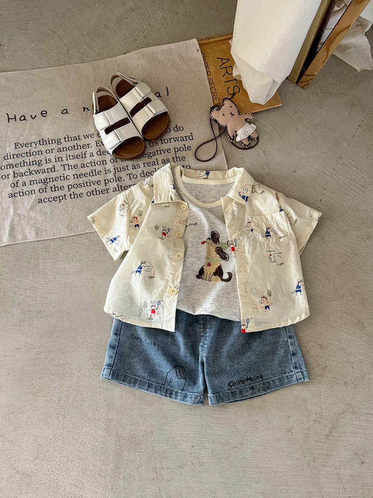 Children's Clothes For Babies Boy Short Sleeve Summer Children's Shirt