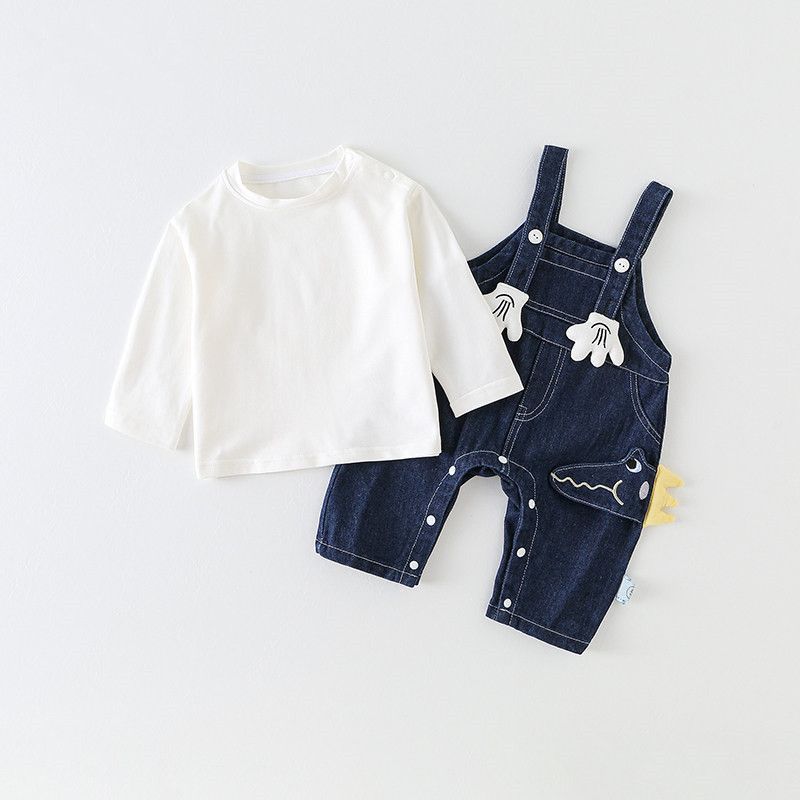 One-piece Romper Super Cute Denim Two-piece Children's Suit