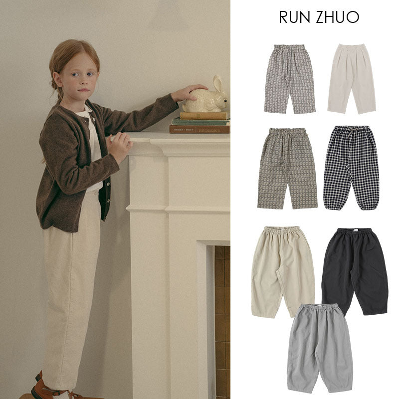 Plaid Casual Trousers Elastic Waist Boy Out Anti Children's Pants