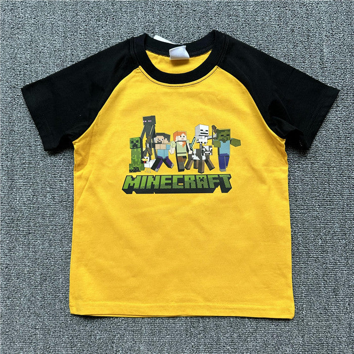 Children's Daily Order Summer My World Game Theme Children's T-shirt