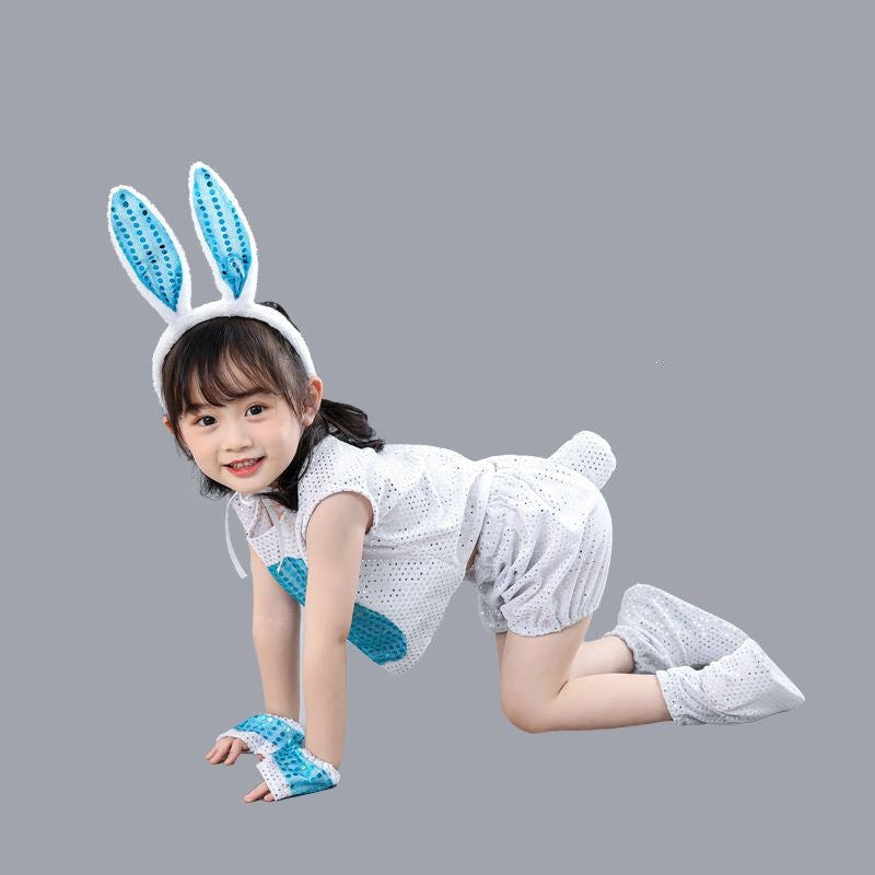 Children's Costume Kindergarten Dancing Dress Veil Little Bunny Animal Performance Wear Children's Suit
