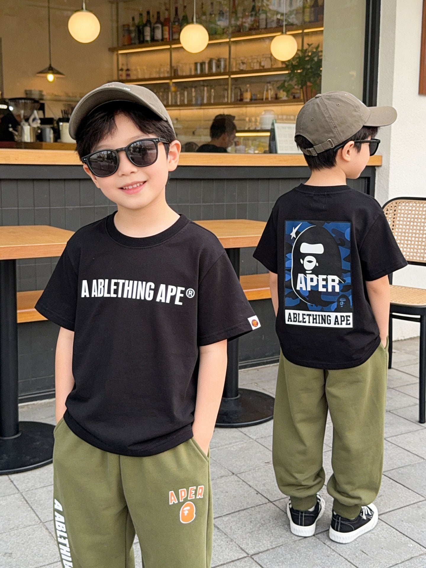 Children's Casual Summer Letter Print Trendy Loose Children's T-shirt