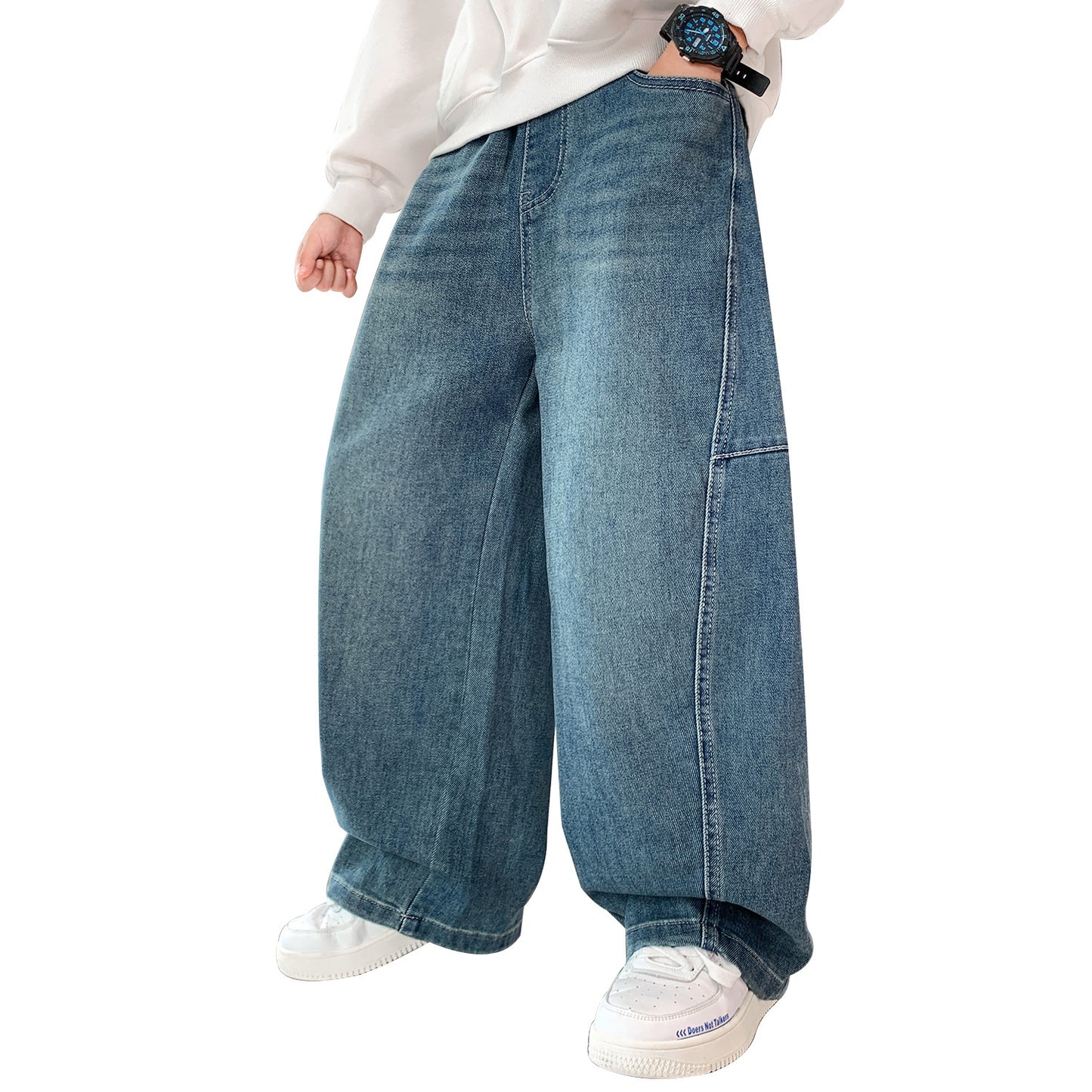 Children's Jeans Trousers Medium Large Fashionable Korean Style Children's Pants