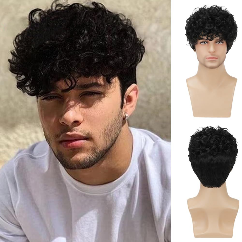 Men's Cover African Small Volume Short Hair Men's Wig