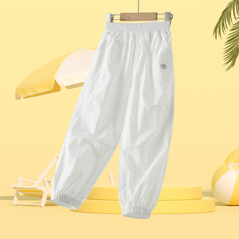 Children's Summer Casual Straight Skinny Boy Medium Big Thin Outdoor Children's Pants