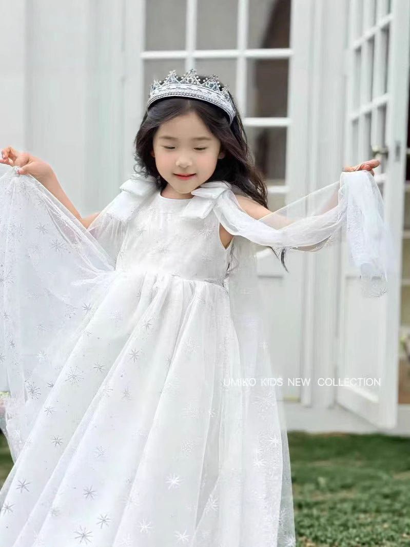 Children's Aisha Ice Princess Super Fairy Little Birthday Pettiskirt Cloak Children's Dress