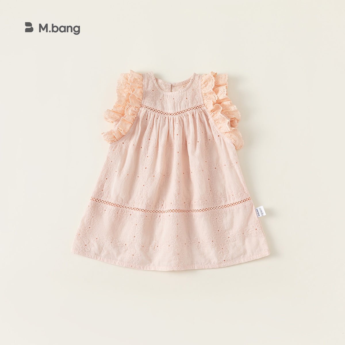 Children's Clothing Summer Sweet Flying Sleeve Hollow Flower Skirt A- Children's Dress