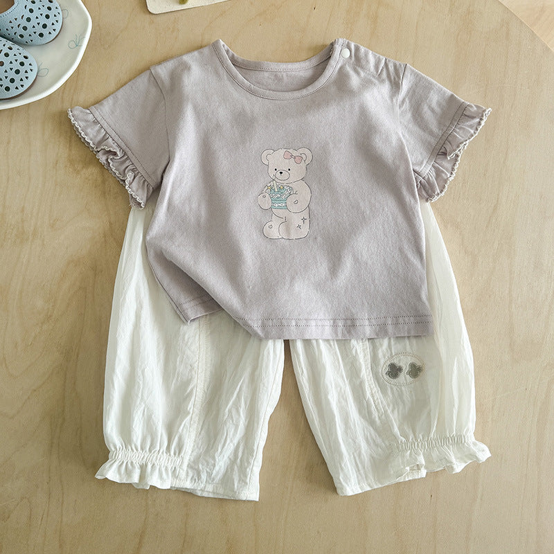 Summer Cartoon Short Sleeve Thin Versatile Children's T-shirt