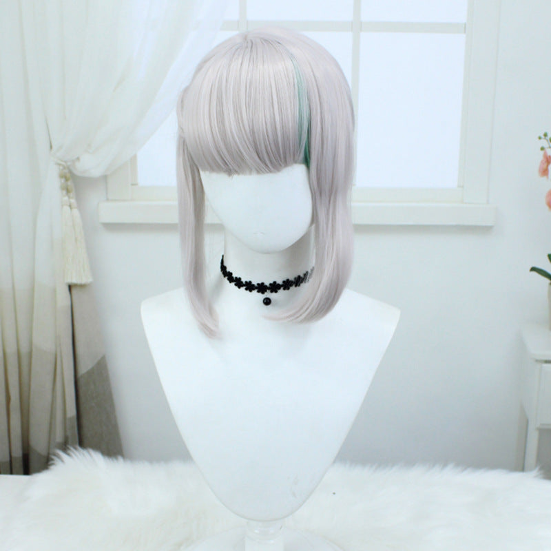 Beautiful Original Simulation Scalp Top Highlight Fiber Short Cos Wig