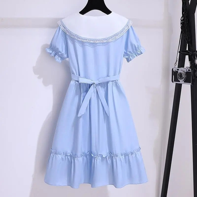 Children's Summer Western Style Fashion Thin Doll Collar Children's Dress
