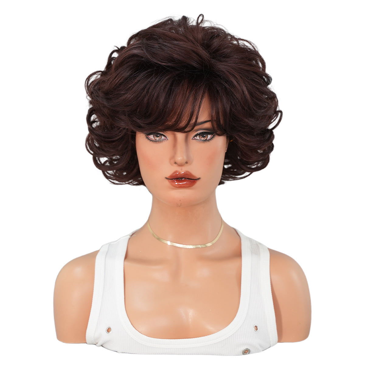 Women's Brown Elf Short Hair Vintage Chemical Fiber Other Wig
