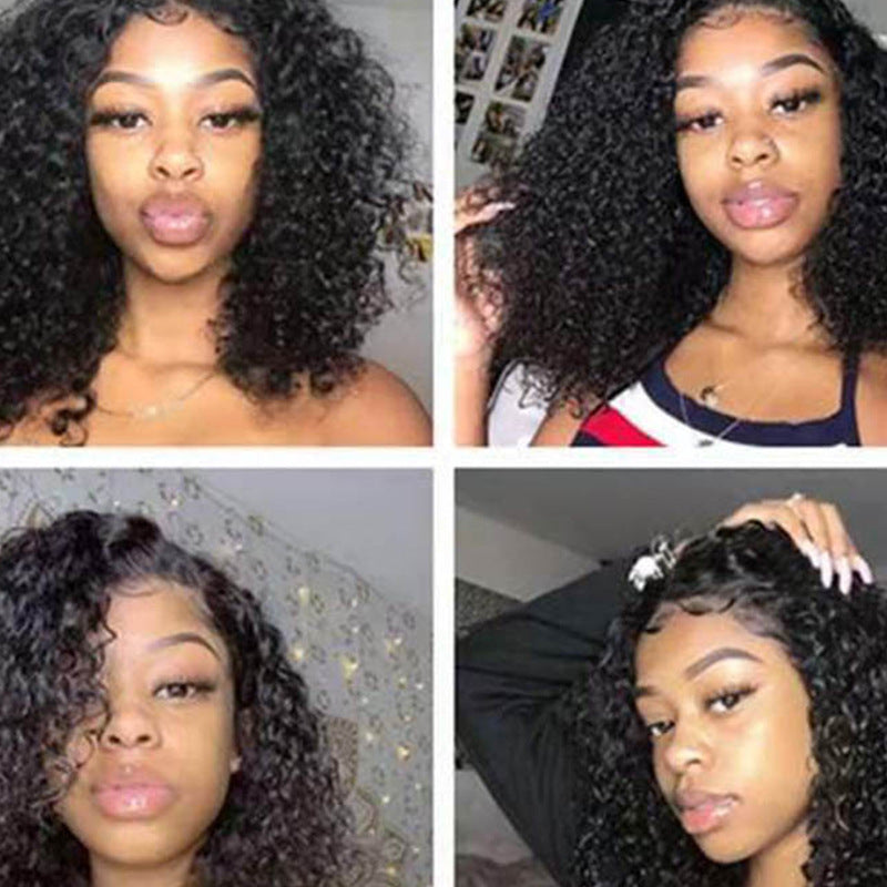Chemical Fiber Small Cover Female Medium Wig Short Curly Hair