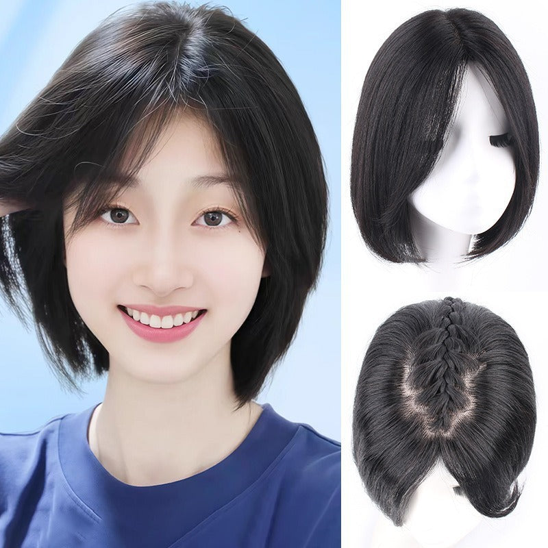Edge Scalp Front Female Long Collarbone Length Haircut Chemotherapy Bald Real Hair Wig