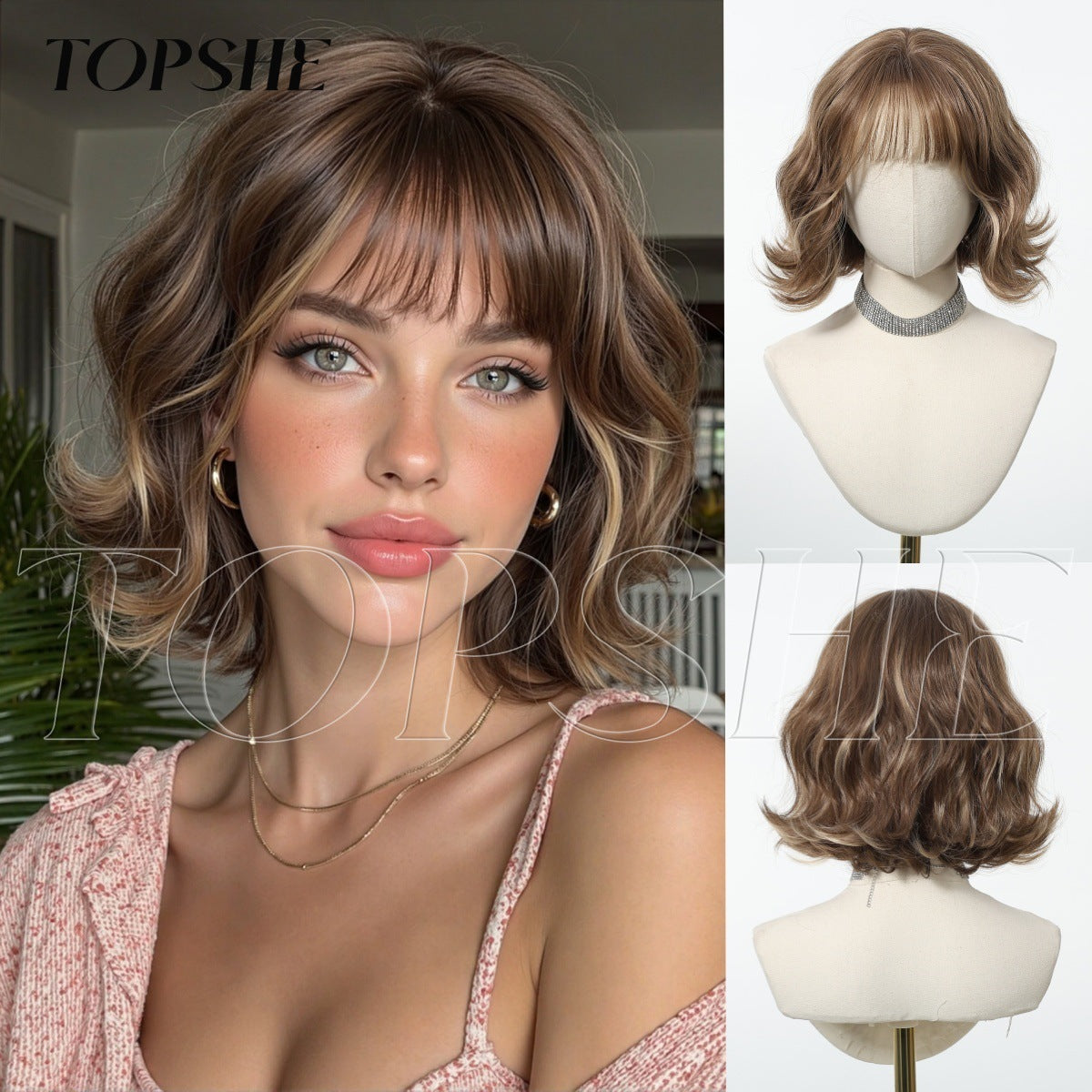 Female Korean Style Valgus Small Curls Lazy Wig Short Curly Hair