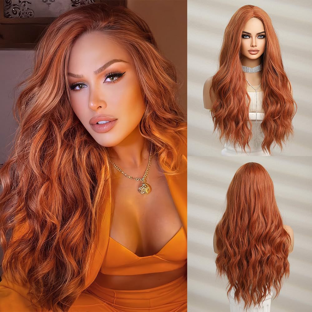 Female Gradient Gold Curly Popular Chemical Wig Long Curls