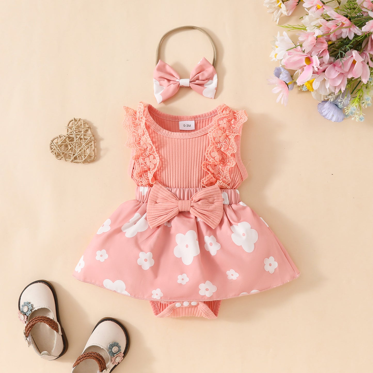 Lace Triangle Rompers Years Old Flower Jumpsuit, Climbing Suit