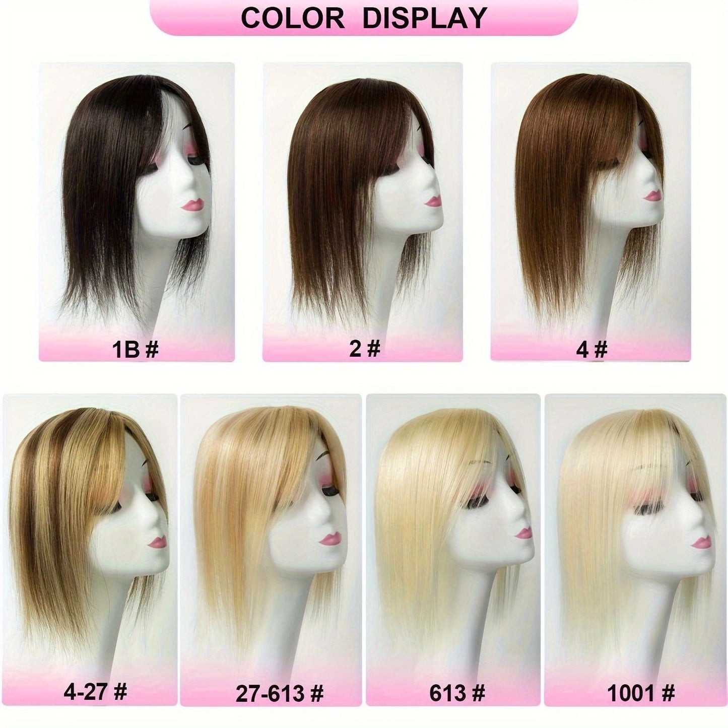 Women's Cm Woven Head Additional Piece Covering Gray Imitation Delivery Needle Real Hair Wig