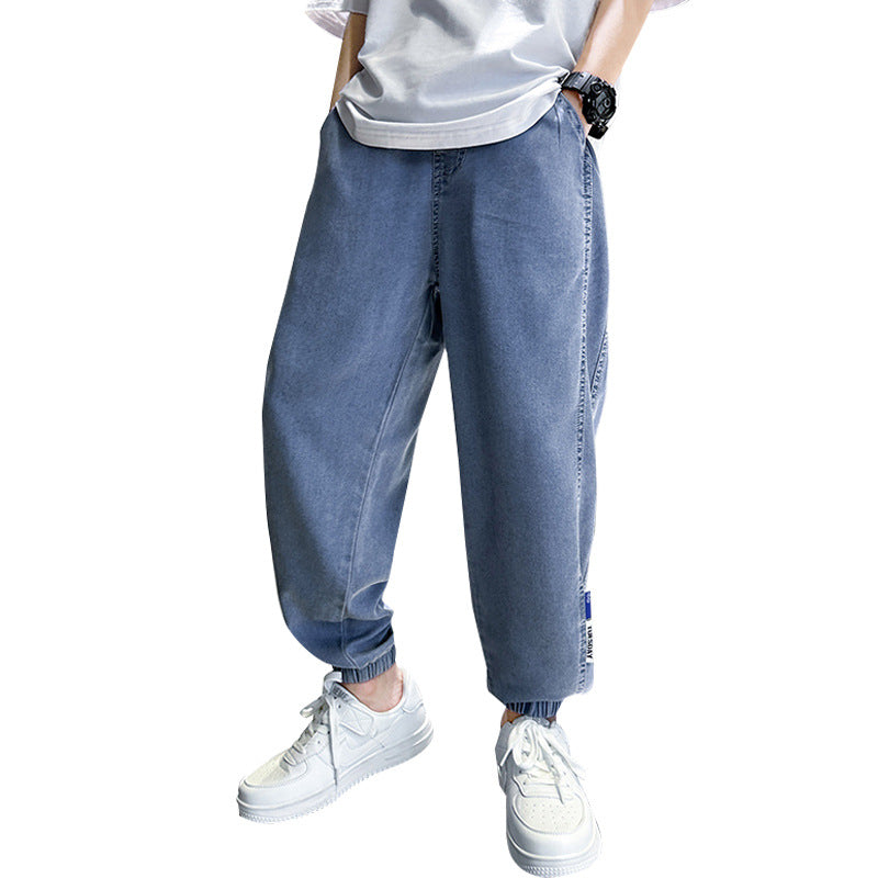 Summer Thin Jeans Ice Silk Anti Mosquito Children's Pants